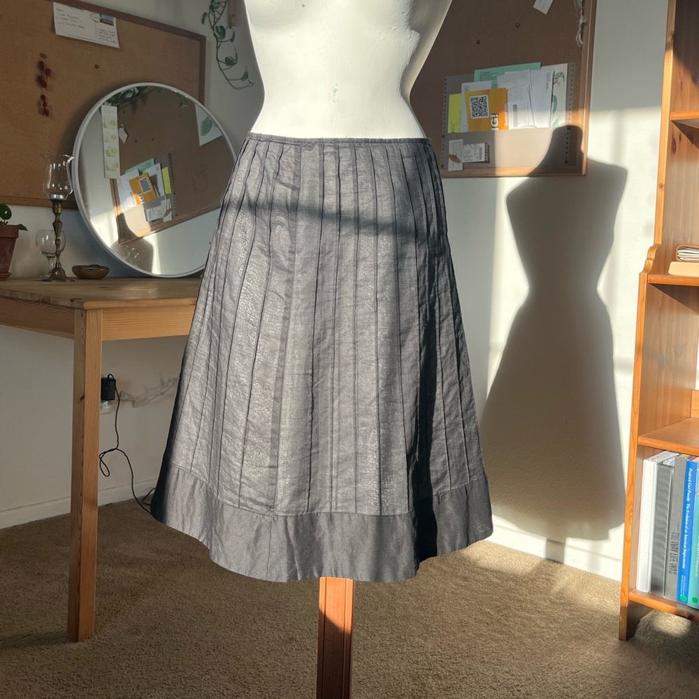 Ann Taylor Charcoal A-Line Skirt